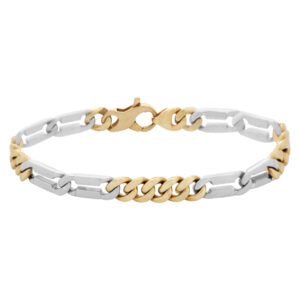 Bracelet in 14K white and yellow gold