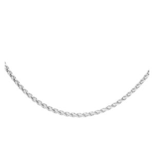 Chopard 18k white gold wheat chain. 18 inches.