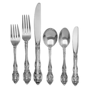 "LA SCALA" Gorham Sterling Silver flatware set ptd  in 1964. Over 66 Ozt Sterling Silver. 6 place setting x 9 (Incomplete) +14 Serving Pieces