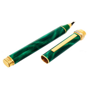 Cartier Vendome green malachite lacquer fountain pen