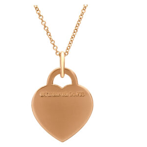 Tiffany & Co. "RETURN TO TIFFANY" heart charm and necklace in 18k