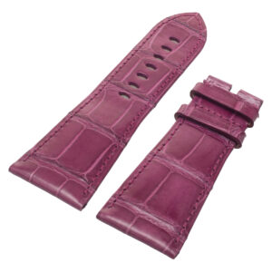 Cartier dark pink shiny alligator strap (29mm x 22mm)