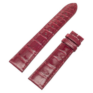 Cartier shiny red alligator strap (19mm x 16mm)