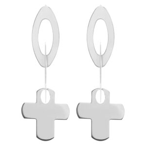 Roberto Coin drop earrings in 18k white gold