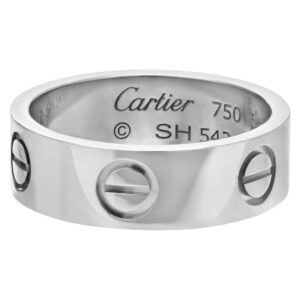 Cartier Love ring in 18k white gold.