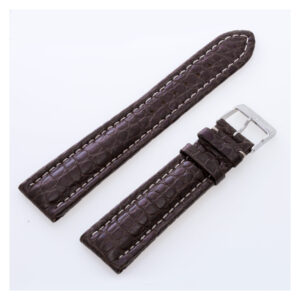 Breitling 22mm x 18mm brown crocodile strap on white stitching with stainless steel original buckle