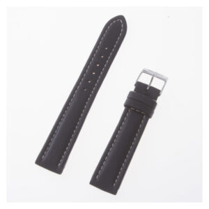 Breitling black calfskin strap w/ stainless steel buckle (18x16)