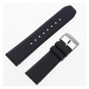 Armand Nicolet black rubber strap with stainless steel buckle (24x22)