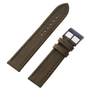 Breitling green military canvas strap with black steel tang buckle(24x20)