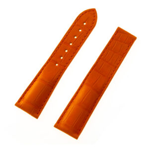 Omega padded orange alligator strap (22x18mm)