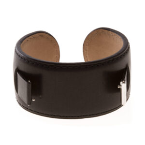 Piaget black leather  cuff strap for "Miss Protocole"