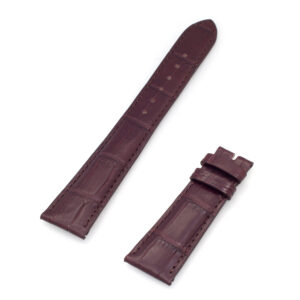 Patek Philippe Matt Brown Alligator (21x16). Length is 5" (long piece) and 2 1/2" (short piece)