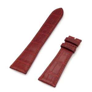 Patek Philippe Cognac Alligator (24x18). Length is 4.5" (long piece) and 3" (short piece)