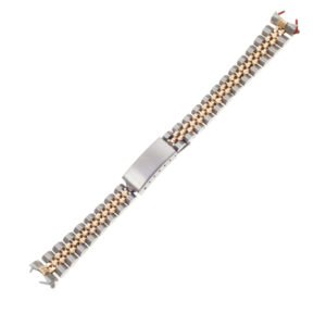 Ladies Custom Italian Jubilee Bracelet in 18k and steel