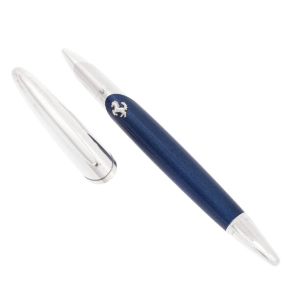 Ferrari Montegrappa limited edition rollerball pen in sterling silver and lacquer mira beau blue