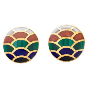 Peacock discearrings in 14k