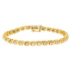 XO XO 14k yellow gold diamond bracelet with 1.5ct in diamonds