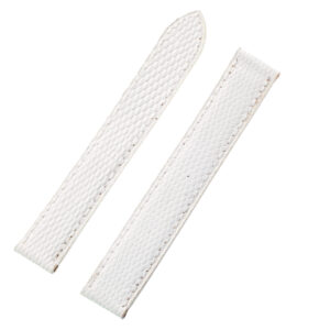 Cartier white lizard strap for deployant buckle (17mm x 16mm)