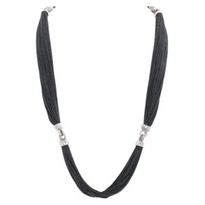 Tiffany & Co. black multi-strand silver necklace