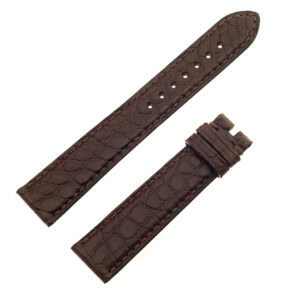 Omega brown alligator padded strap 18x16