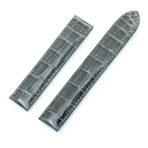 Cartier shiny grey alligator strap 18x18