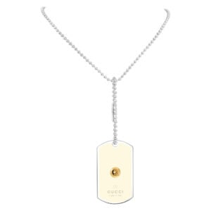 Gucci dog tag"Grammy Awards Special Edition"necklace in 18k & Sterling Silver