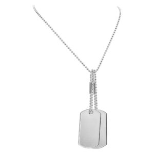 Gucci dogtag necklace 10cm in sterling silver