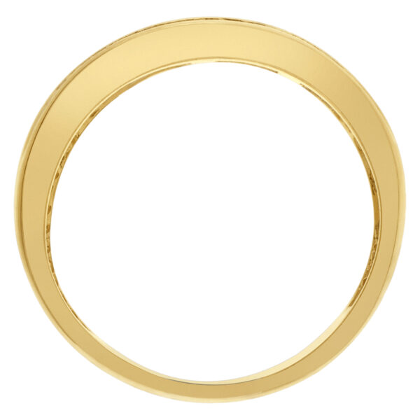 14k yellow gold band with over 1 carat in diamonds