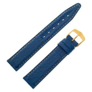 Tag Heuer blue sharkskin strap with white stitching and TAG Heuer tang buckle 17mm x 16mm (BC0637)