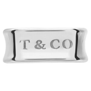 Tiffany & Co. Silver Ring 1837 square size 4