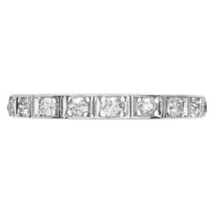 Art Deco platinum diamond band with 0.30 carat in diamonds