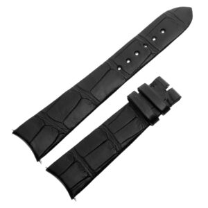 Girard Perregaux mat black alligator strap without stitching (20mmx16mm)