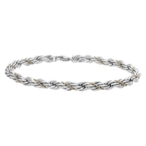 Tiffany & Co. twisted rope bracelet in 18k & sterling silver