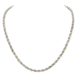 Tiffany & Co rope necklace in 18k & sterling silver