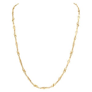 Unique infinity style 14k gold chain