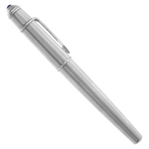 Cartier silver plated ballpoint pen with cabochon sapphire