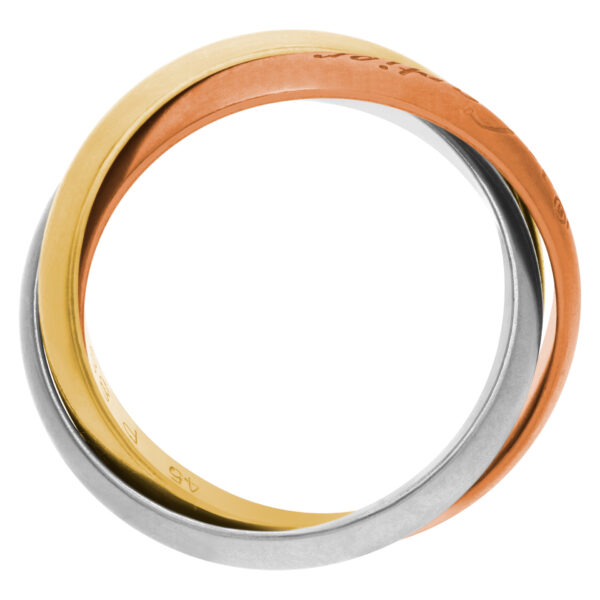 Cartier Tricolor ring in 18k white, yellow, and pink gold