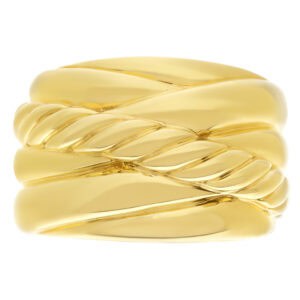 David Yurman Crossover Cable Ring 18k yellow gold