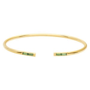 Tiffany & Co wire Peridot Bangle in 18k yellow gold