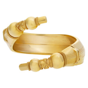 Ilia Lalaounis hinged bangle bracelet in 22k