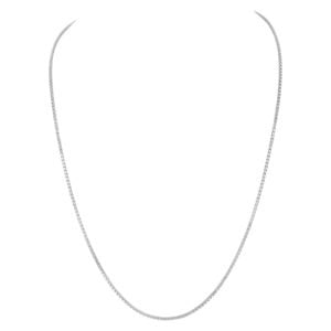 18k white gold 20" rolo link necklace