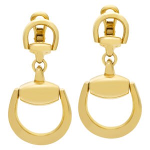 Gucci Horsebit earrings in 18K yellow gold