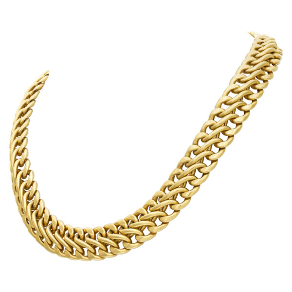 Gorgeous solid 18k yellow gold 16" chain/necklace. 1/2" wide.