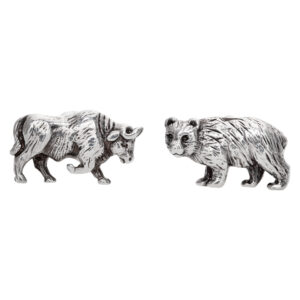 Tiffany & Co. Bull & Bear cuffllinks in sterling silver