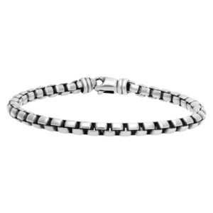 Mens David Yurman medium box bracelet in sterling silver