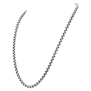 Mens David Yurman sterling silver medium box chain necklace 22"