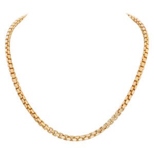 Interlocking link necklace in 18k gold