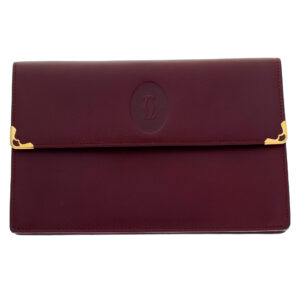 Must De Cartier logos Bum Bag Belt Leather Bordeaux Bag