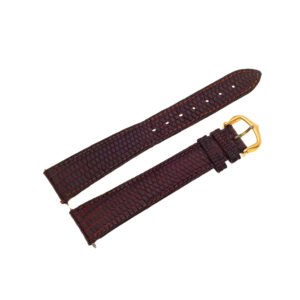 Cartier brown lizard strap with original Cartier vermeil buckle (17mm x 14mm)