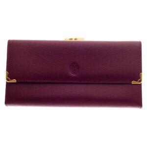 Cartier signature fabrique burgundy billfold/wallet with original box